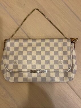 Louis Vuitton Favorite MM Damier Azur Crossbody Bag Authentic